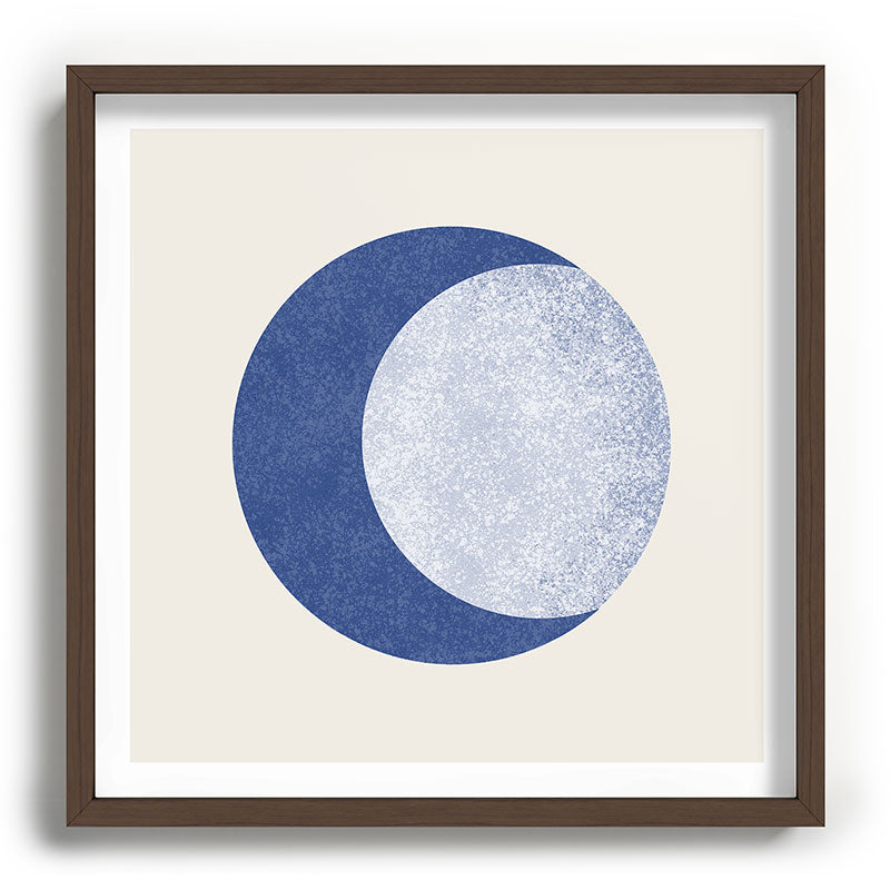 Moon Crescent - Blue Framed Art Print Gallery Image 101