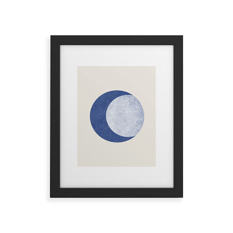 Moon Crescent - Blue Framed Art Print Gallery Image 44