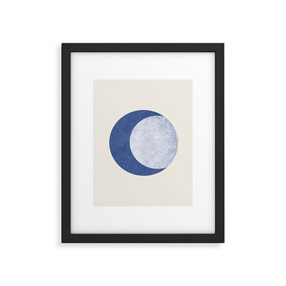 Moon Crescent - Blue Framed Art Print Gallery Image 5