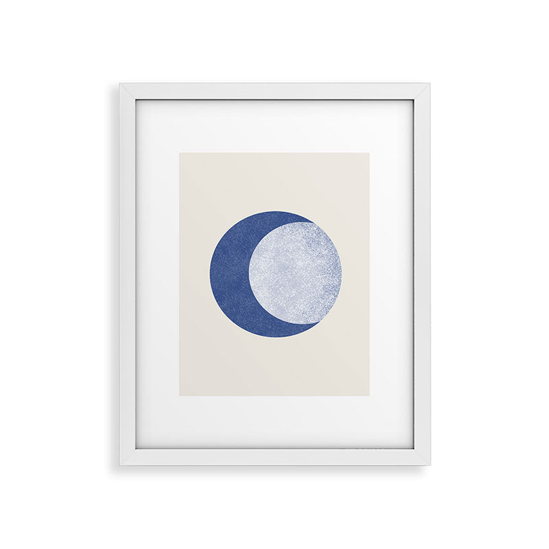 Moon Crescent - Blue Framed Art Print Gallery Image 34