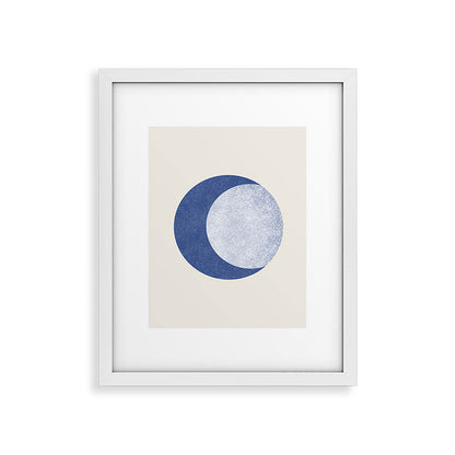 Moon Crescent - Blue Framed Art Print Gallery Image 34