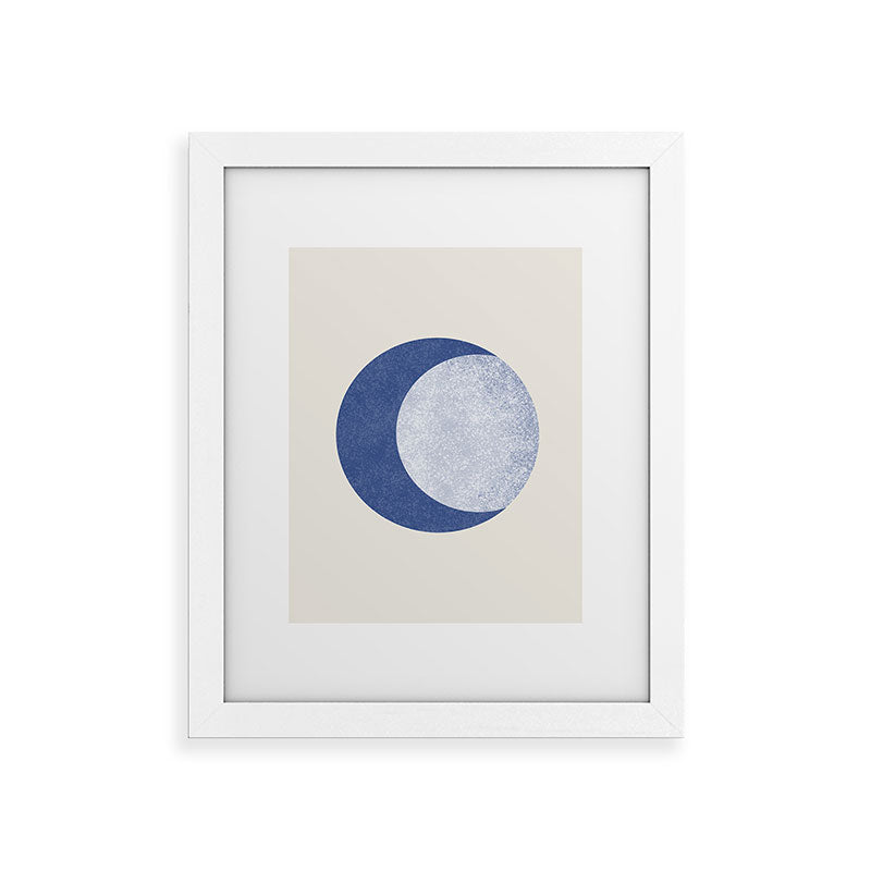 Moon Crescent - Blue Framed Art Print Gallery Image 74