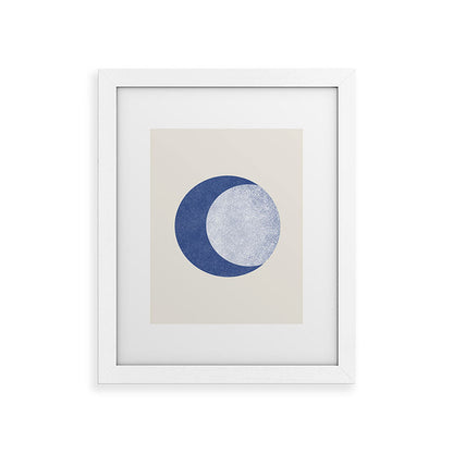 Moon Crescent - Blue Framed Art Print Gallery Image 74