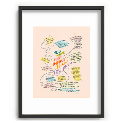 You have more impact than you know Framed Art Print Gallery Image 61