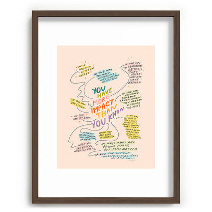 You have more impact than you know Framed Art Print Gallery Image 66