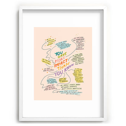 You have more impact than you know Framed Art Print Gallery Image 79