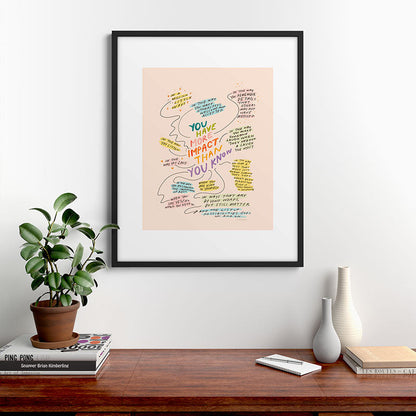 You have more impact than you know Framed Art Print Gallery Image 7