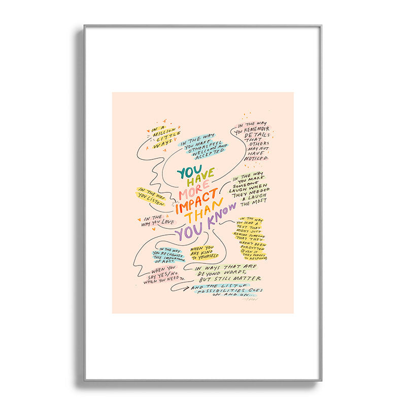 You have more impact than you know Framed Art Print Gallery Image 100