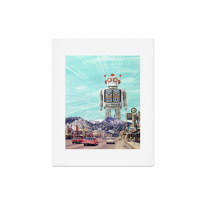 Robot in Town Art Print Gallery Image 5