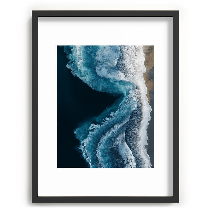 Aerial Ocean Waves - Coastal Wall Art Photography Framed Art Print Gallery Image 61