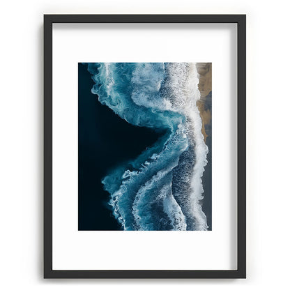 Aerial Ocean Waves - Coastal Wall Art Photography Framed Art Print Gallery Image 60