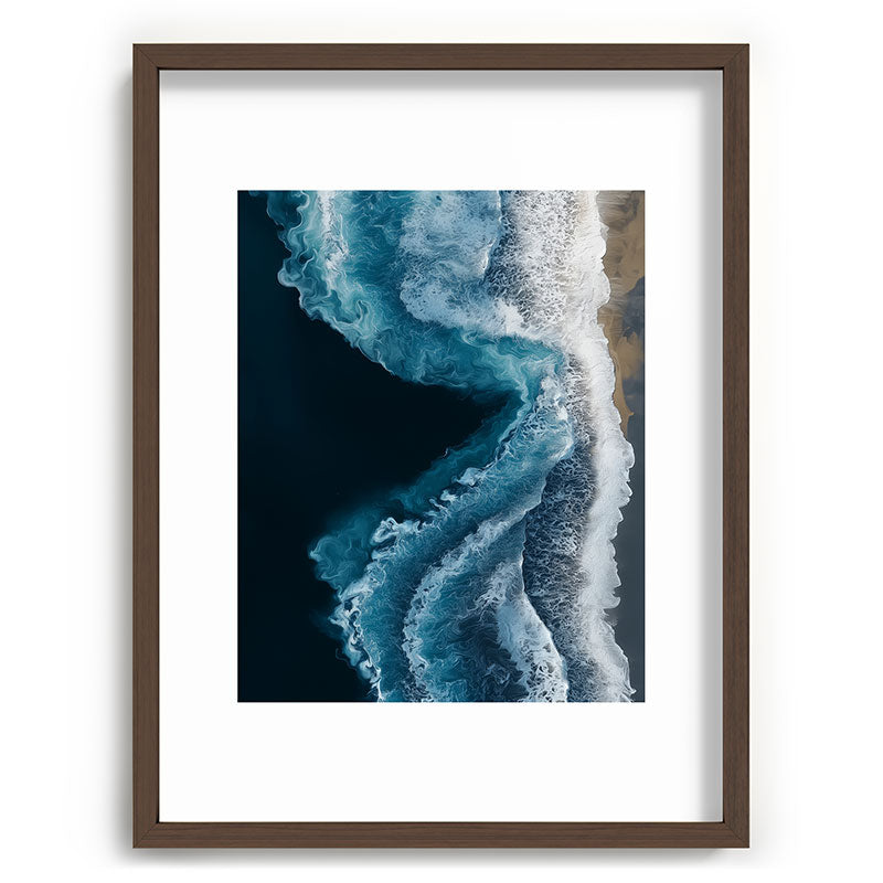 Aerial Ocean Waves - Coastal Wall Art Photography Framed Art Print Gallery Image 67