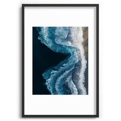 Aerial Ocean Waves - Coastal Wall Art Photography Framed Art Print Gallery Image 62