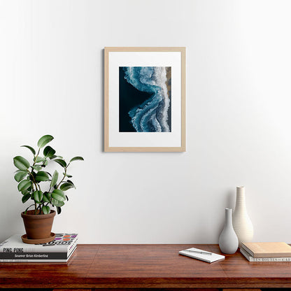Aerial Ocean Waves - Coastal Wall Art Photography Framed Art Print Gallery Image 47