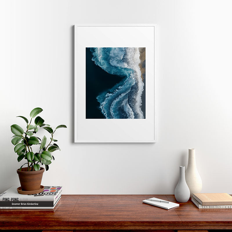 Aerial Ocean Waves - Coastal Wall Art Photography Framed Art Print Gallery Image 27
