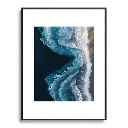 Aerial Ocean Waves - Coastal Wall Art Photography Framed Art Print Gallery Image 84