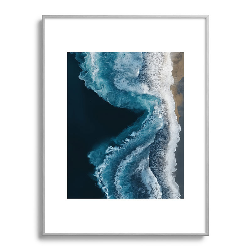 Aerial Ocean Waves - Coastal Wall Art Photography Framed Art Print Gallery Image 98
