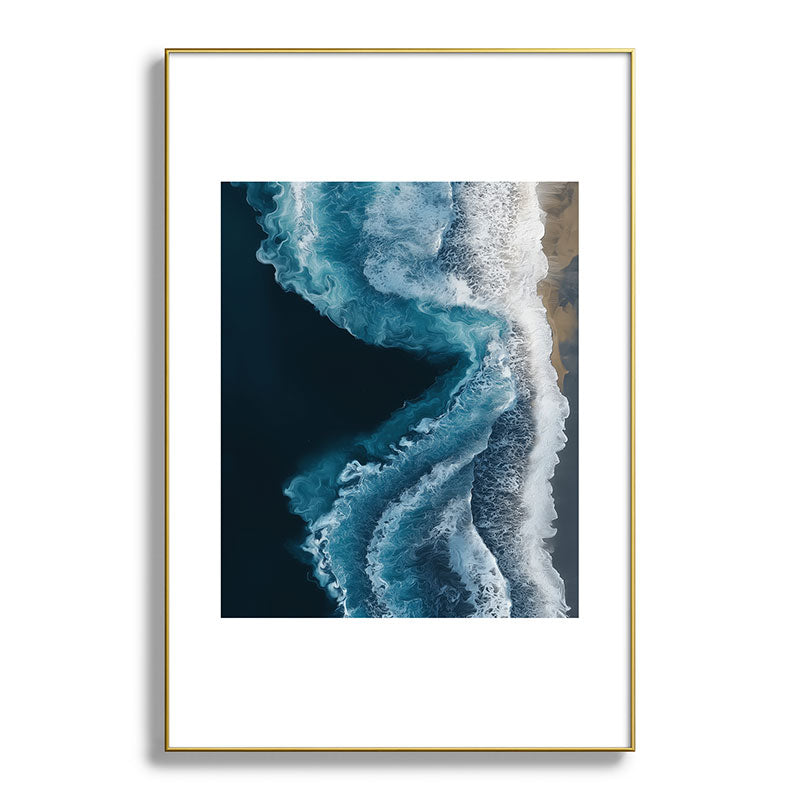 Aerial Ocean Waves - Coastal Wall Art Photography Framed Art Print Gallery Image 93