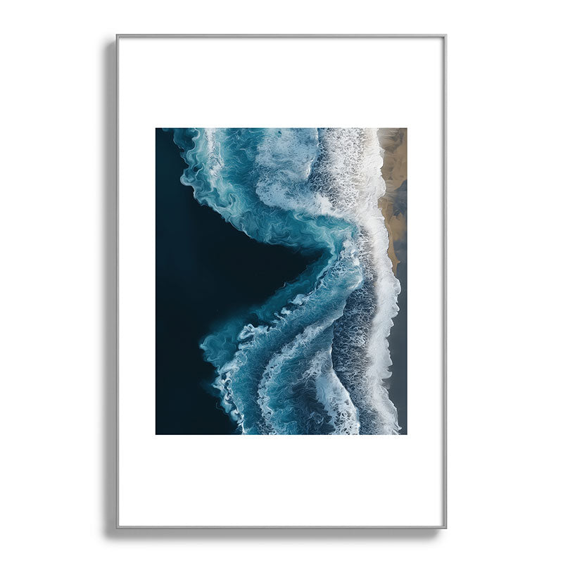 Aerial Ocean Waves - Coastal Wall Art Photography Framed Art Print Gallery Image 100