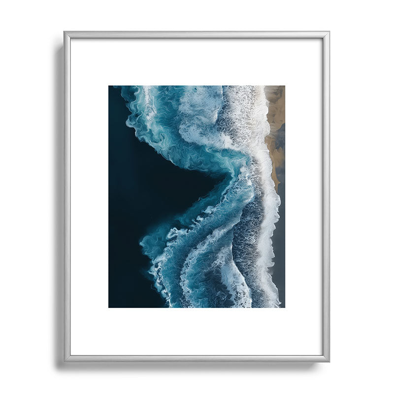 Aerial Ocean Waves - Coastal Wall Art Photography Framed Art Print Gallery Image 96