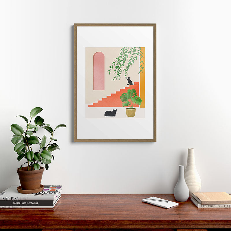 Cat Space II Framed Art Print Gallery Image 13