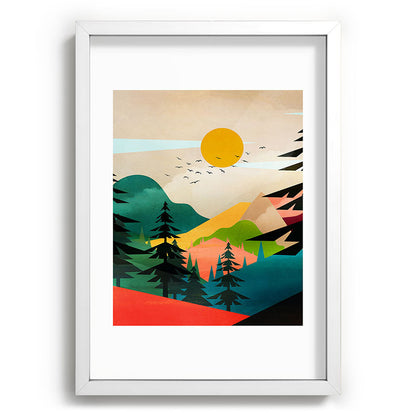 Colorful Morning in the Mountain Forest Framed Art Print Gallery Image 105