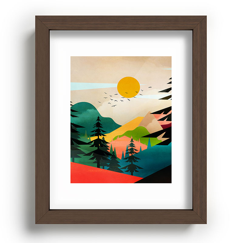 Colorful Morning in the Mountain Forest Framed Art Print Gallery Image 86