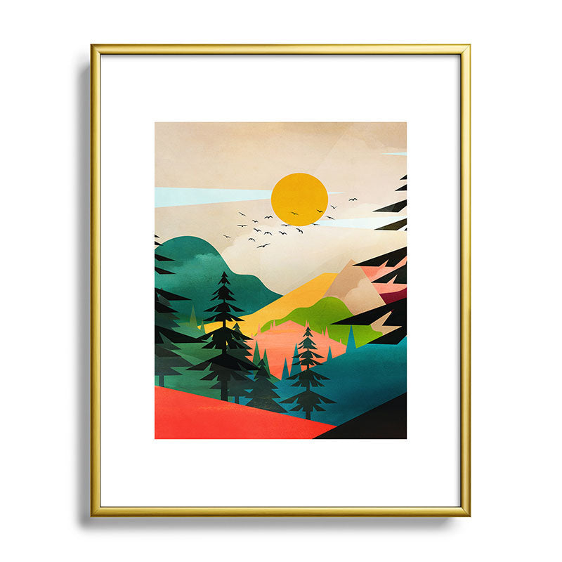 Colorful Morning in the Mountain Forest Framed Art Print Gallery Image 120
