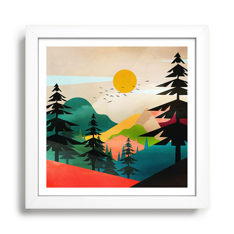 Colorful Morning in the Mountain Forest Framed Art Print Gallery Image 35