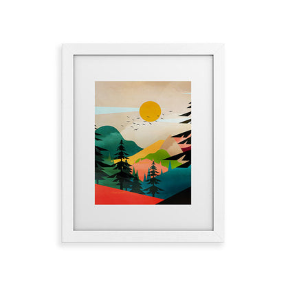 Colorful Morning in the Mountain Forest Framed Art Print Gallery Image 73