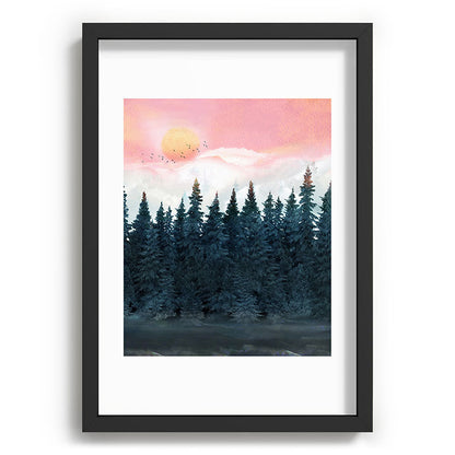 Forest Under the Sunset Framed Art Print Gallery Image 81