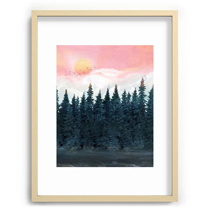 Forest Under the Sunset Framed Art Print Gallery Image 100