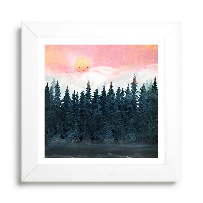 Forest Under the Sunset Framed Art Print Gallery Image 79