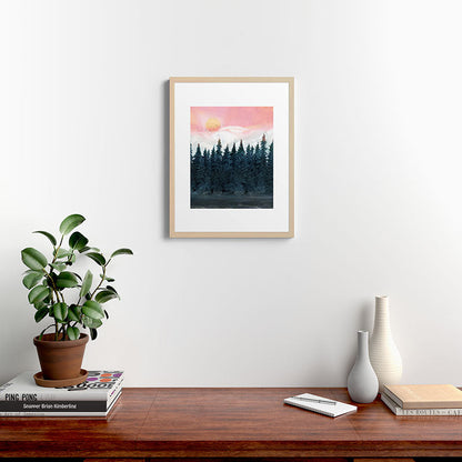 Forest Under the Sunset Framed Art Print Gallery Image 26