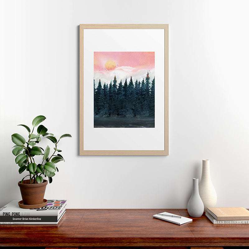 Forest Under the Sunset Framed Art Print Gallery Image 65