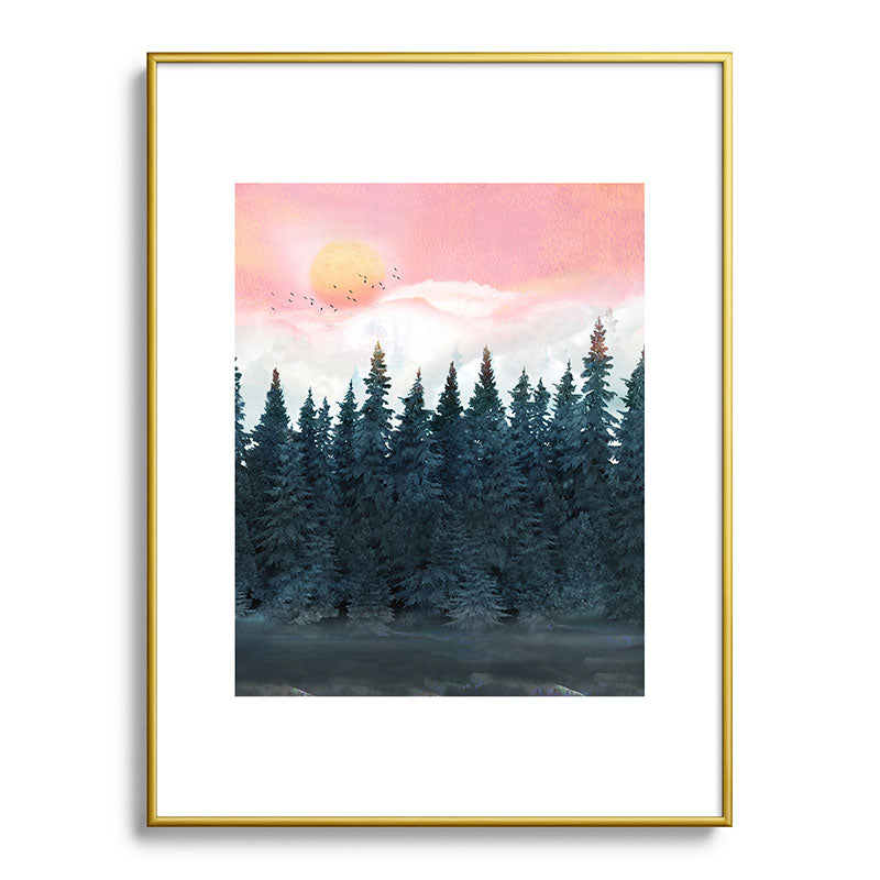 Forest Under the Sunset Framed Art Print Gallery Image 124