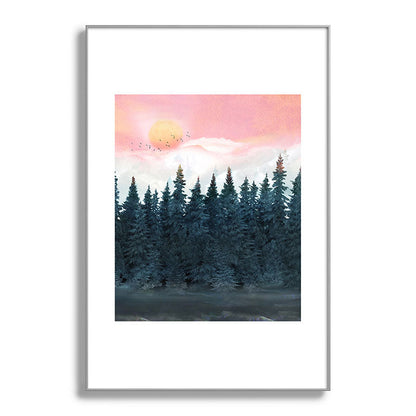 Forest Under the Sunset Framed Art Print Gallery Image 137