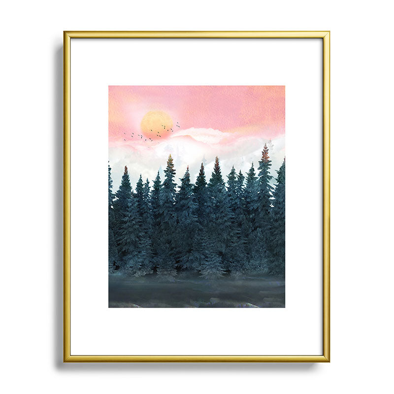 Forest Under the Sunset Framed Art Print Gallery Image 121