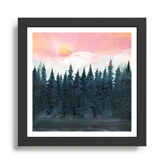 Forest Under the Sunset Framed Art Print Gallery Image 2