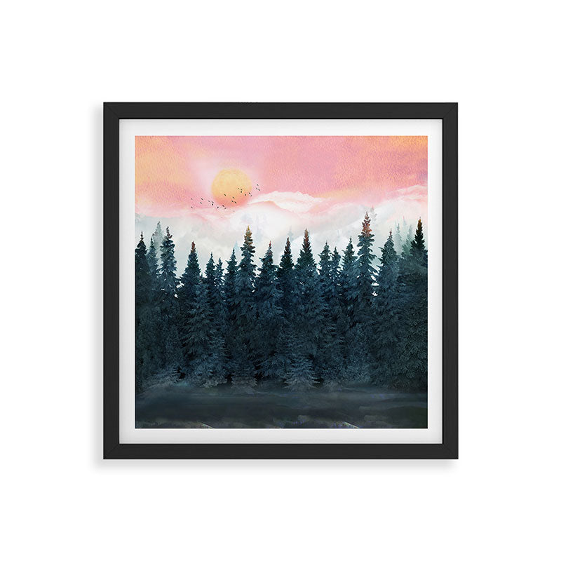 Forest Under the Sunset Framed Art Print Gallery Image 7
