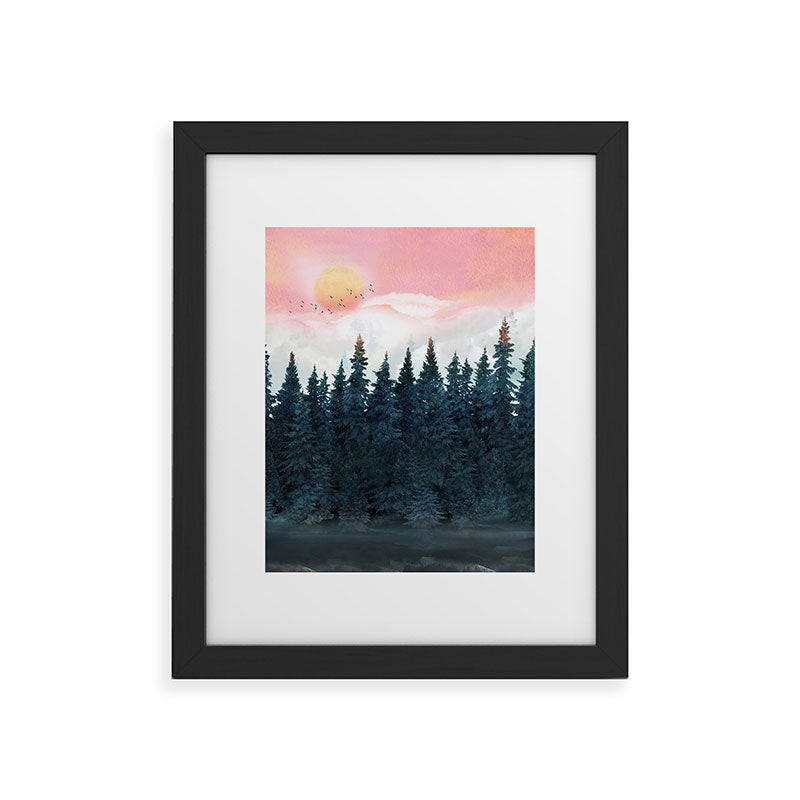 Forest Under the Sunset Framed Art Print Gallery Image 45