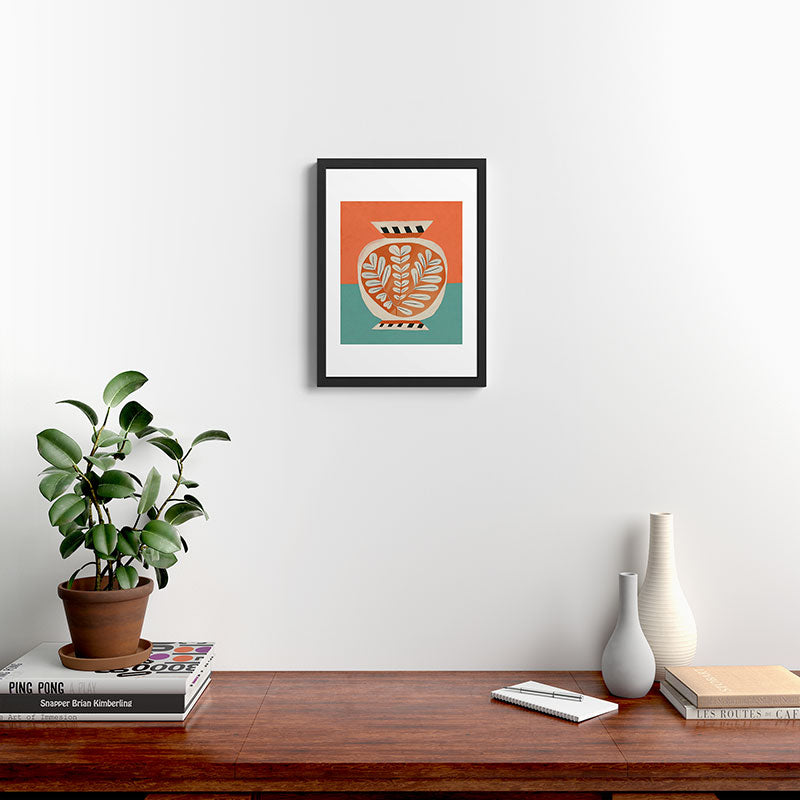 Golden Orchard Vase Framed Art Print Gallery Image 3