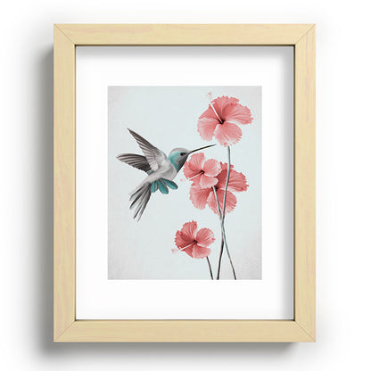 Hummingbird with Hibiscus Framed Art Print Gallery Image 70