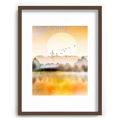 Lake Sunrise Framed Art Print Gallery Image 91
