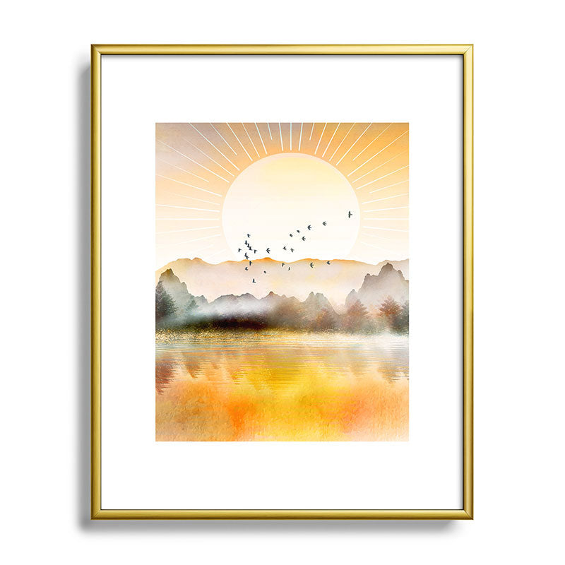 Lake Sunrise Framed Art Print Gallery Image 120