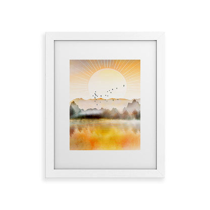 Lake Sunrise Framed Art Print Gallery Image 75