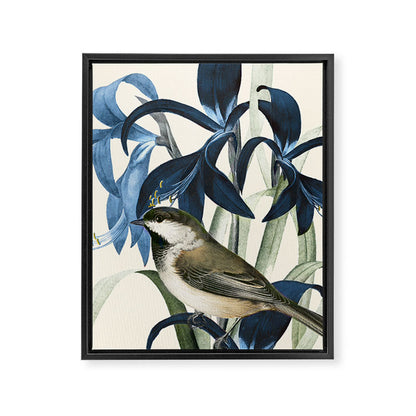Little Bird and Flowers II Framed Canvas Print Gallery Image 5