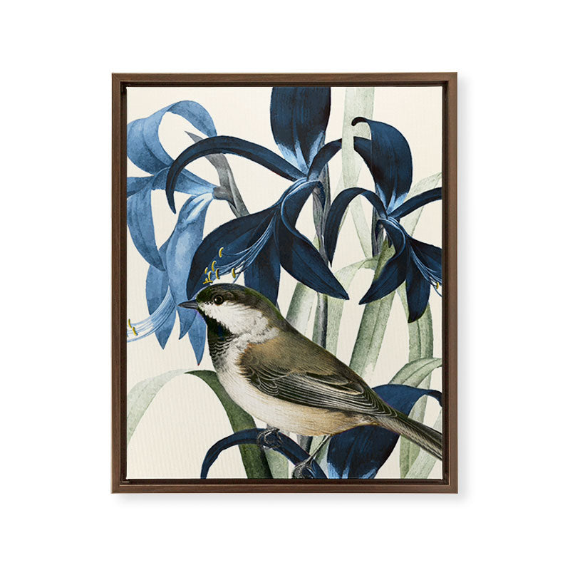Little Bird and Flowers II Framed Canvas Print Gallery Image 10