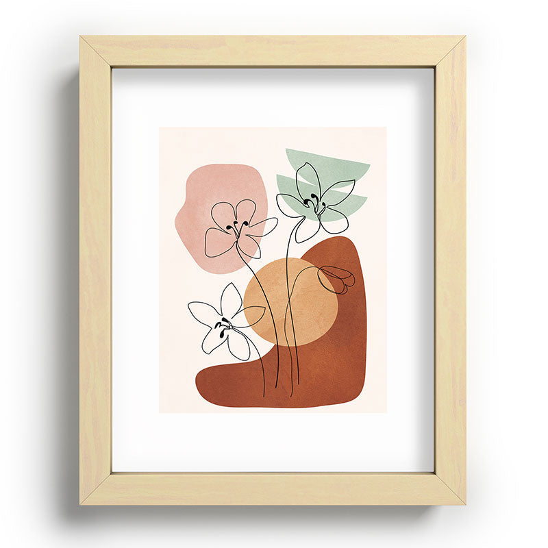 Minimal Abstract Flowers 04 Framed Art Print Gallery Image 69