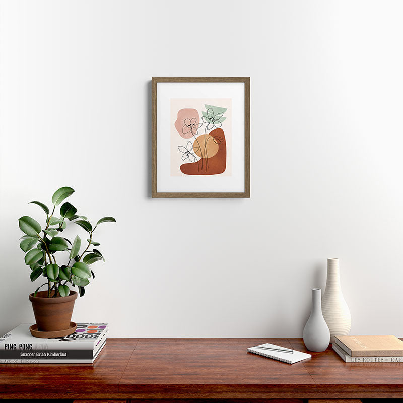 Minimal Abstract Flowers 04 Framed Art Print Gallery Image 11